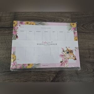 Weekly Planner Featuring Botanical Giraffe By Lola Design NEW